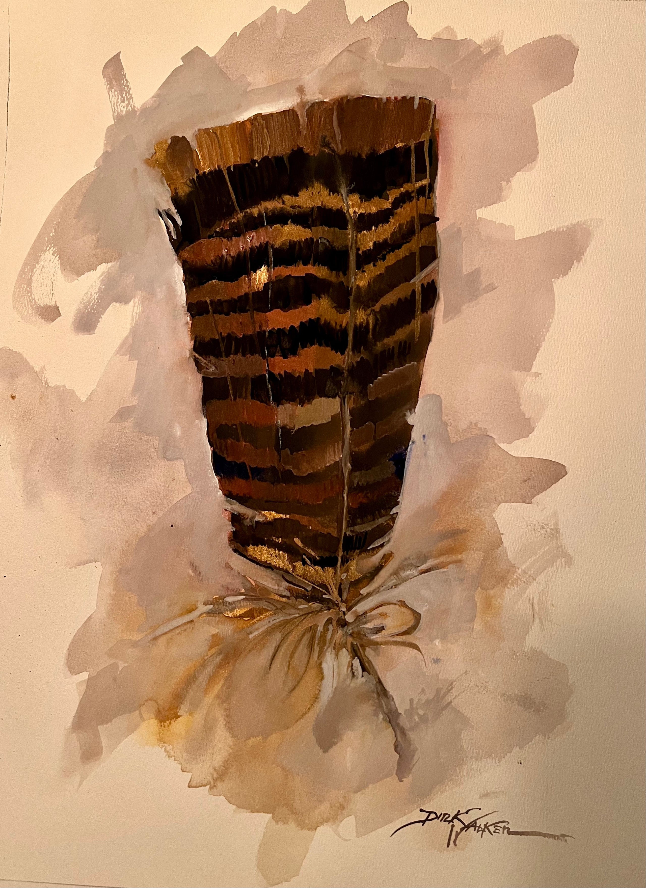 wild turkey feather drawing