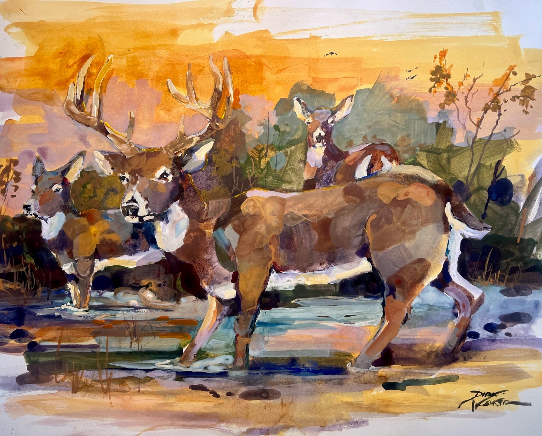 Early Risers Whitetail Deer Dirk Walker Fine Art Early Risers Whitetail Deer Dirk Walker Fine Art